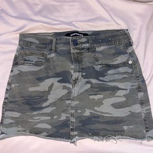 express camo jean skirt!